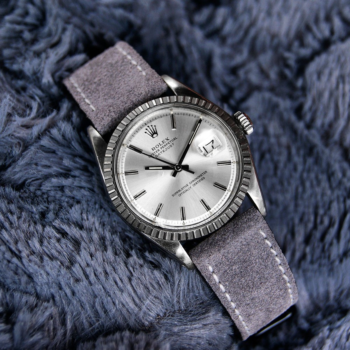 rolex datejust suede strap