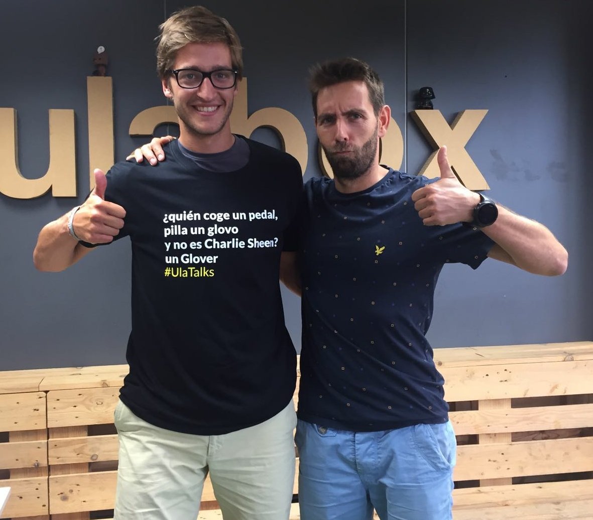 ulabox's tweet photo. Muchas gracias @oscarpierremi por venir a la #Ulatalks a descubrirnos el pasado, presente y futuro de @Glovo_ES.  Our pleasure! https://t.co/l6YoCKXGhU