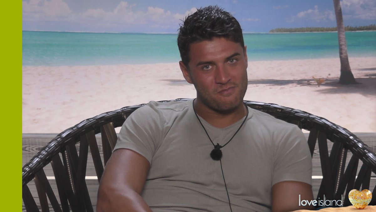 LoveIsland's tweet photo. Something about this face tells us the devil on Mike's shoulder is gonna win this battle! Watch your back, Olivia 😈 #LoveIsland https://t.co/zyXBGCC6Rp