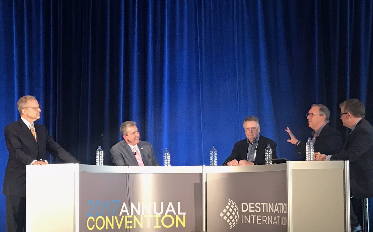 Tim Schneider, takes the stage during "The Very Real Threat of Dark Matter Politics"  <a href="/destintl/">Destinations International</a>  #AC17Montreal