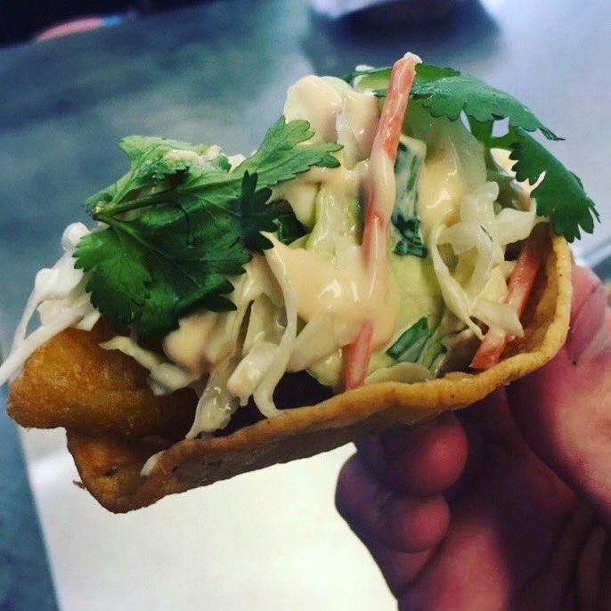 flyingfishnchip's tweet photo. Try our Award Winning🐟🌮! Swim by and sea why they made a splash💦 @yvrfoodfest! We are at Willingdon Business Park 11:30 - 2 Today! https://t.co/PcOhPSPN58