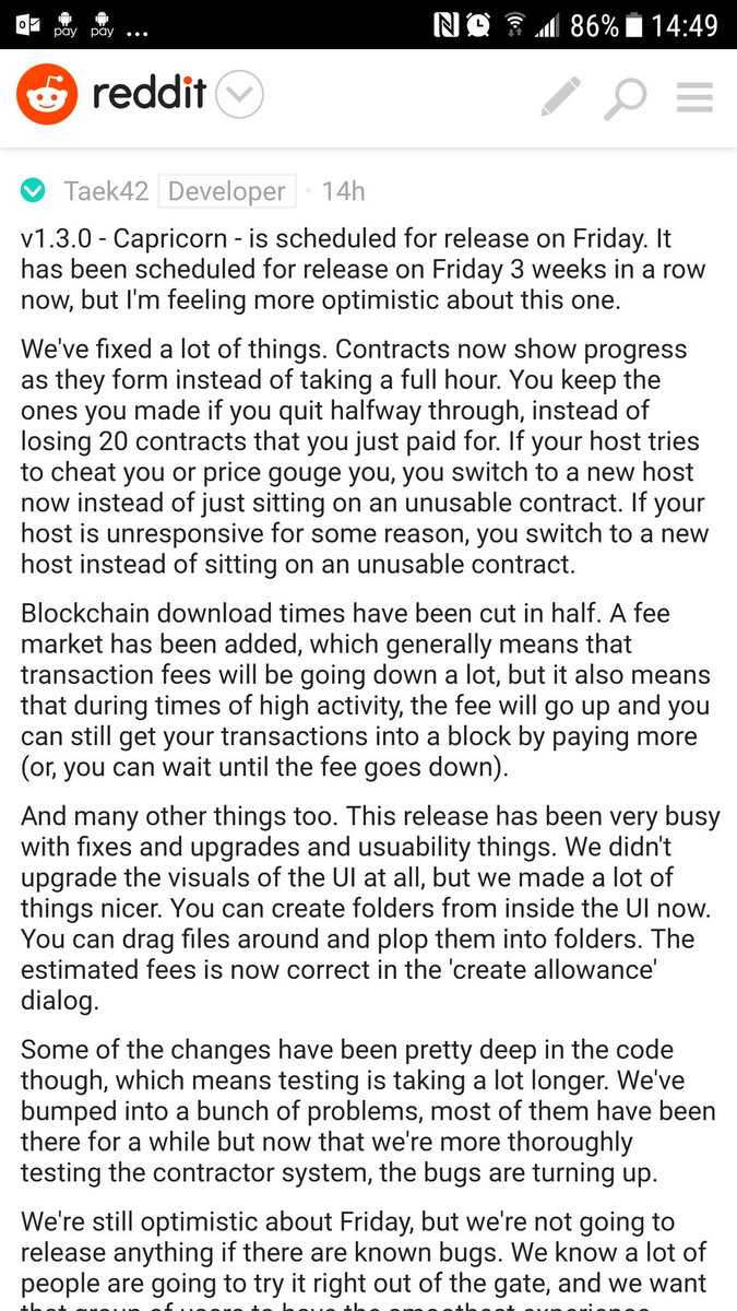 CoinToMineToday's tweet image. SIA-UI v1.3.0 - Capricorn - is scheduled for release on Friday #Siacoin $SC
reddit.com/r/siacoin/comm…