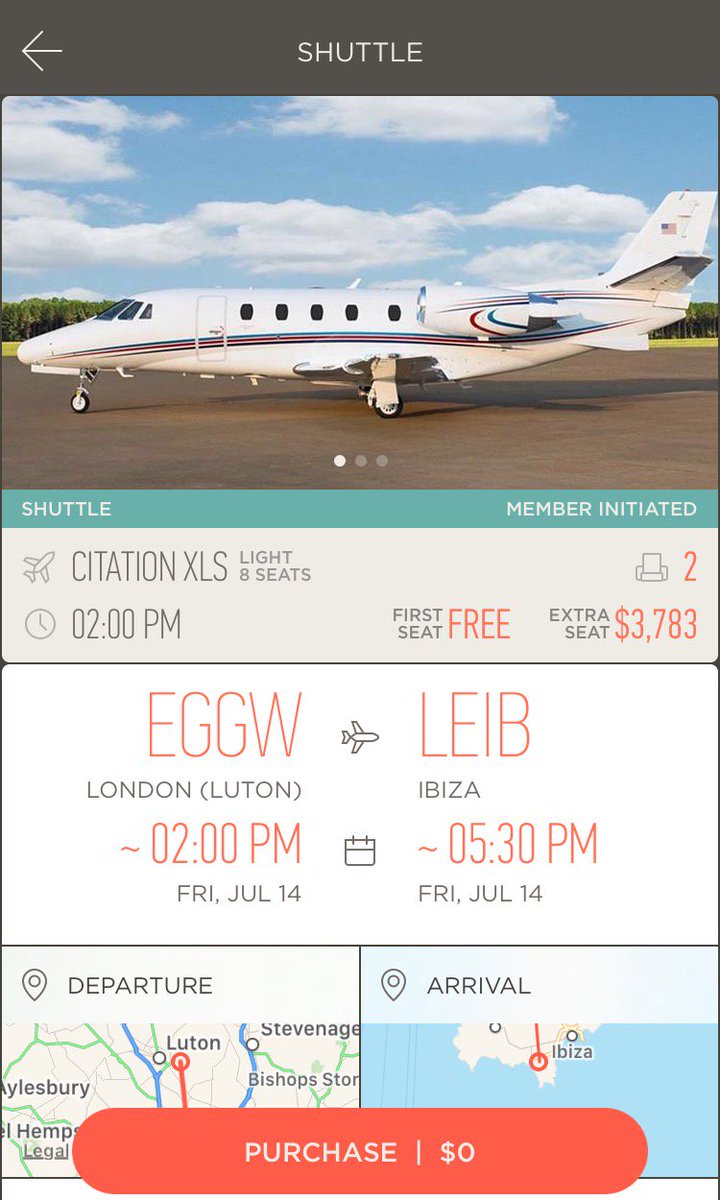 JetSmarter's tweet image. The weekend is approaching. Two seats left on this #JetShuttle from #London to #Ibiza tomorrow afternoon ☀️