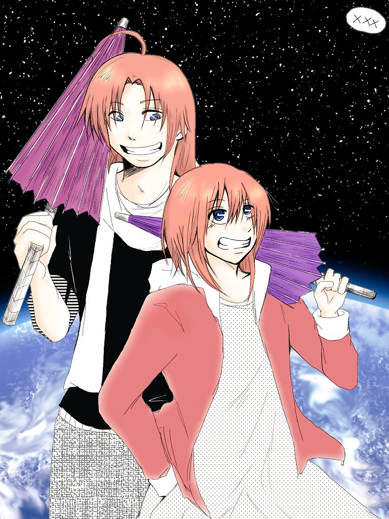 愚烏 イラスト勉強中 A Twitter 祝銀魂実写化公開 夜兎兄妹 神威 神楽