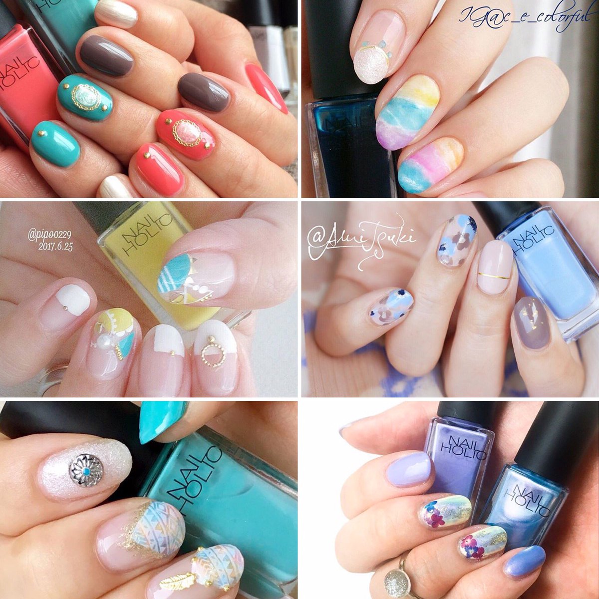 Nailholic Kose ネイルホリック 受賞者発表 カラバリネイル のテーマで募集した公式アンバサダー コンテスト 豊富なカラバリの中から これ という色を選んで センスが光るネイルをpostして下さった 受賞者6名を発表します T Co