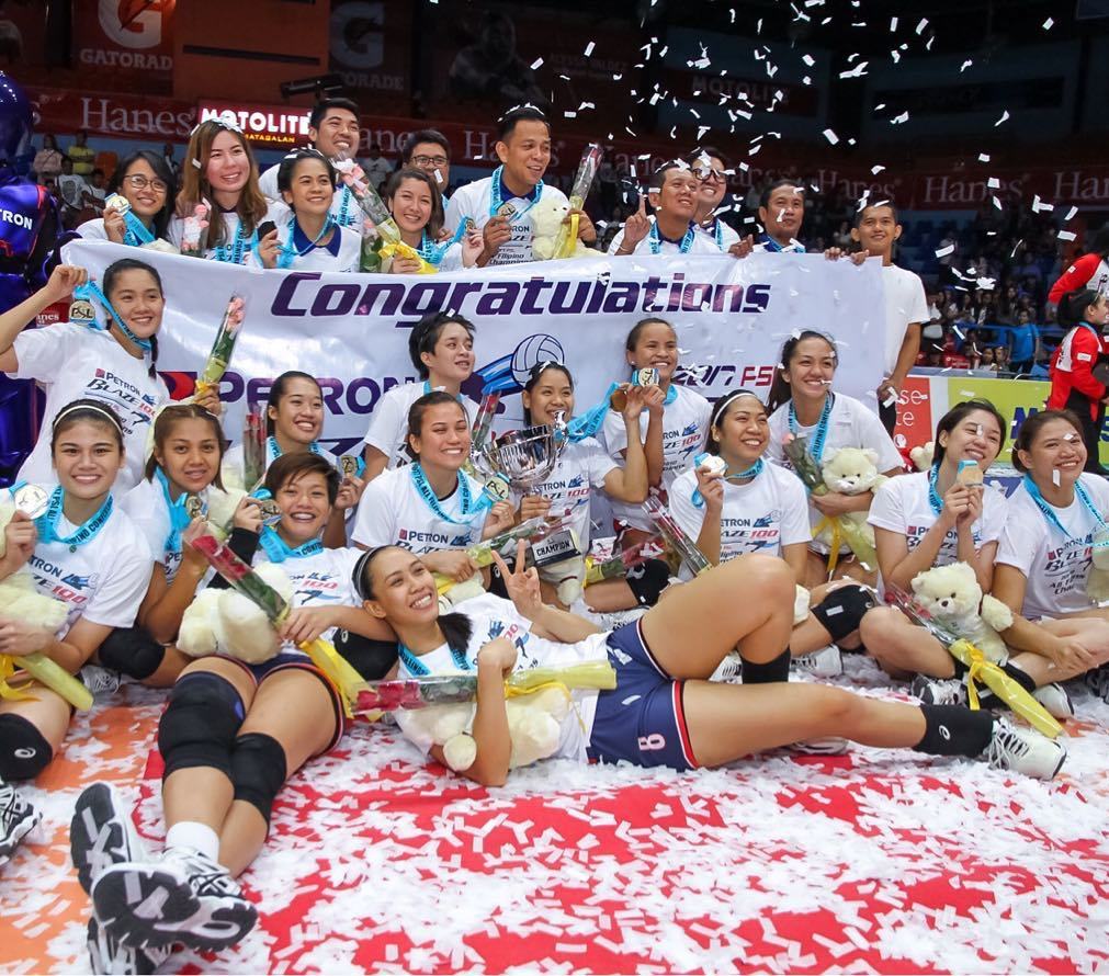 ShakeysLeague's tweet photo. Rebisco PSL All Filipino conference champions-- Petron. #FinalFaceOffPSL #HomeOfTheElitePSL https://t.co/FmaDyPBHC7 https://t.co/mxvdoTgP3m