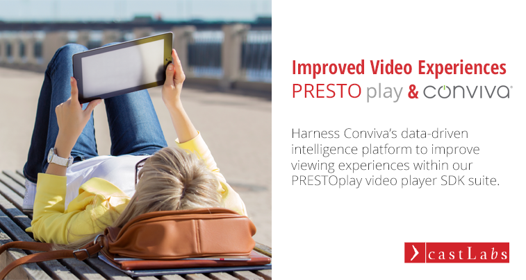 castlabs's tweet photo. Keep your #VOD viewers watching using @Conviva data intelligence within the #PRESTOplay suite of video player SDKs https://t.co/R02HUvY1F5 https://t.co/V4G6g42Jw6