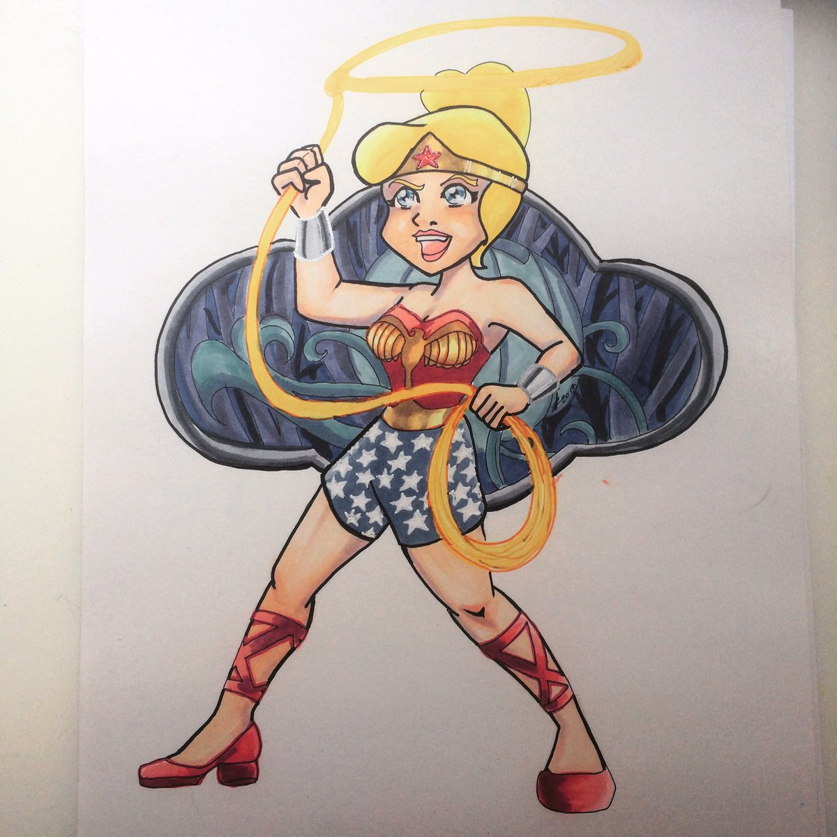 luxshine's tweet photo. My next #wonderprincess, #cinderella as #wonderwoman. I love making these. https://t.co/bYtUmEH9sm