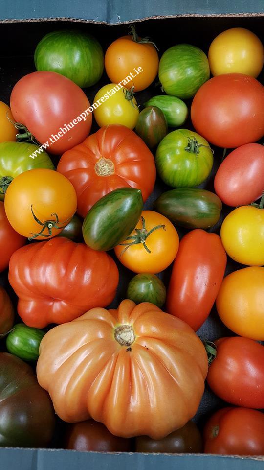 What dish will we create with these colourful Heirloom tomatoes? <a href="/the_blueapron/">The Blue Apron</a>