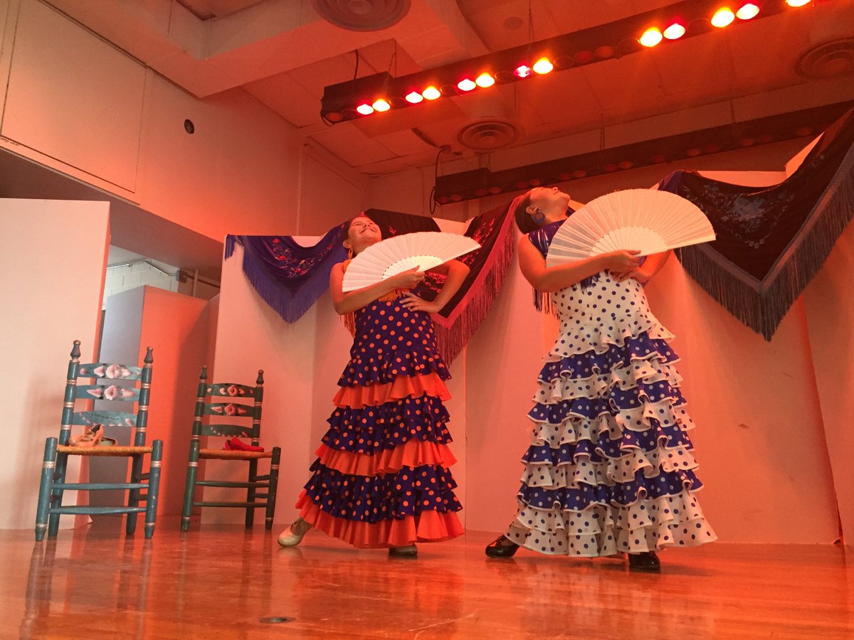 NEISD's tweet photo. Two NEISD sisters, Alexa and Carmen Gauna, took Serna summer students through a virtual trip in Spain, including the art of Flamenco! https://t.co/ZIVUUiDFfi