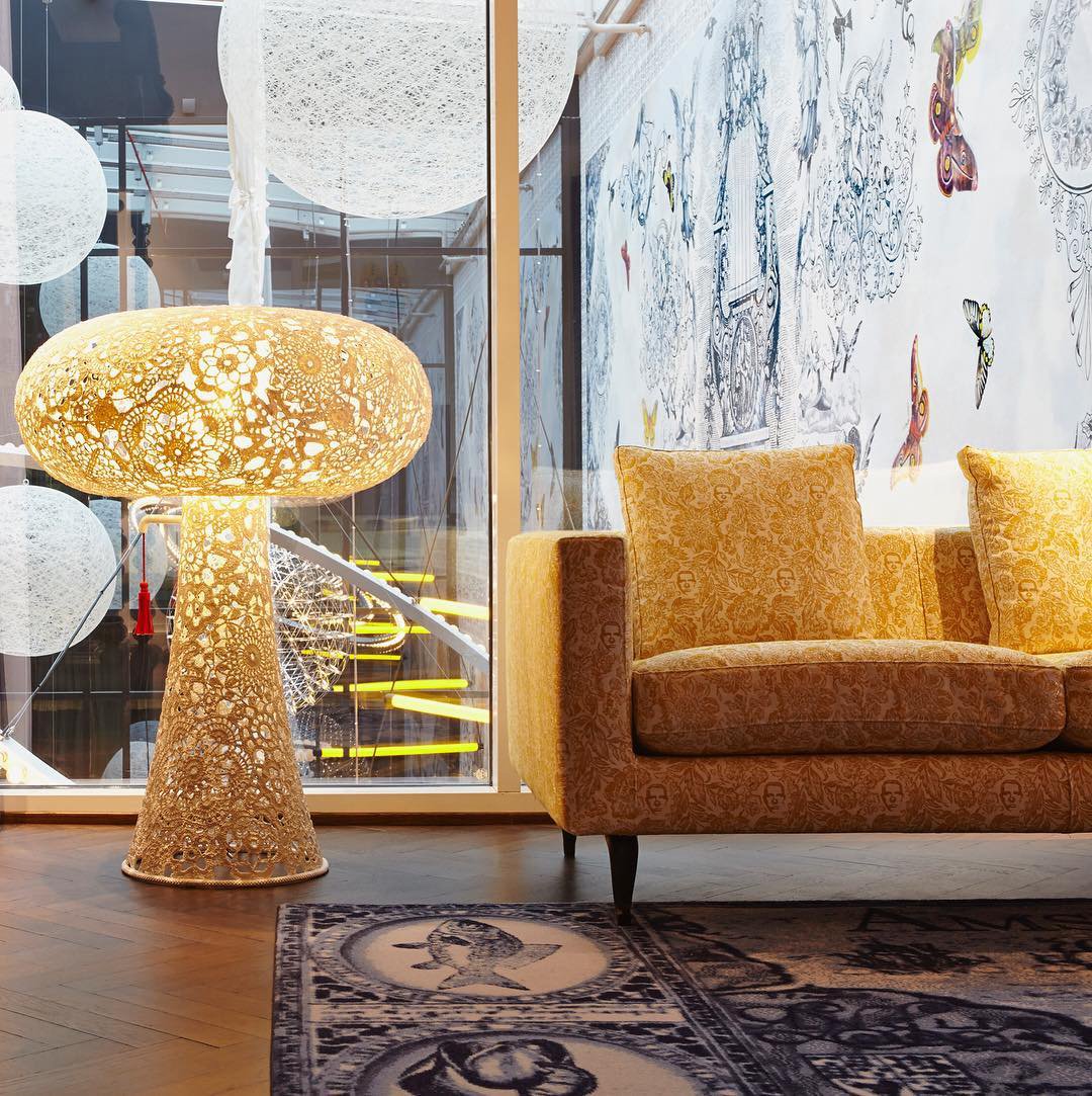 Whimsical designs by <a href="/marcelwanders/">marcel wanders</a> bring Dutch fairytale splendor to the décor at @AndazAmsterdam.