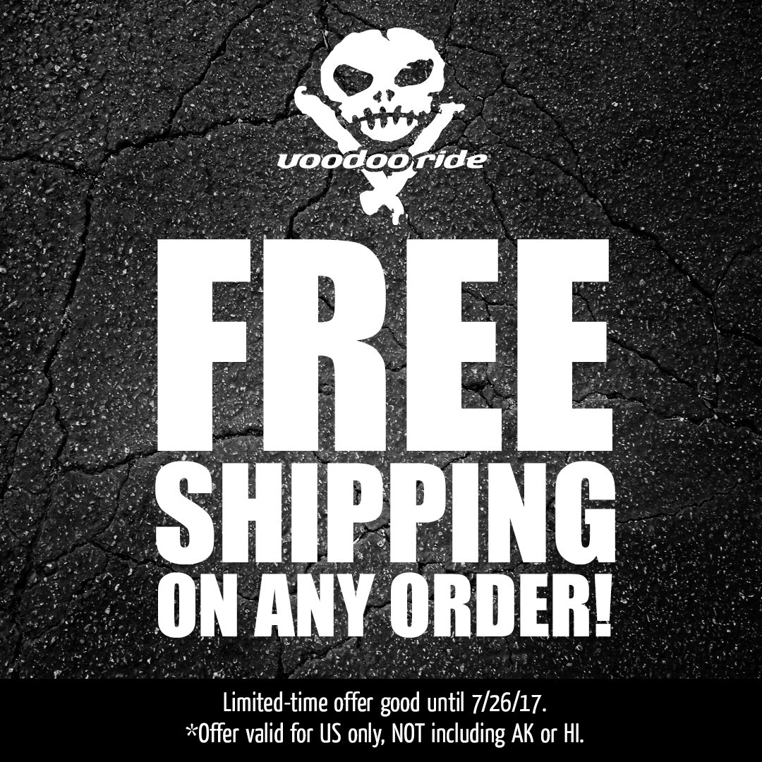 #FREESHIPPING at voodooride.com from now until 7/26! Click for details: 

goo.gl/7d5eoV

#sale