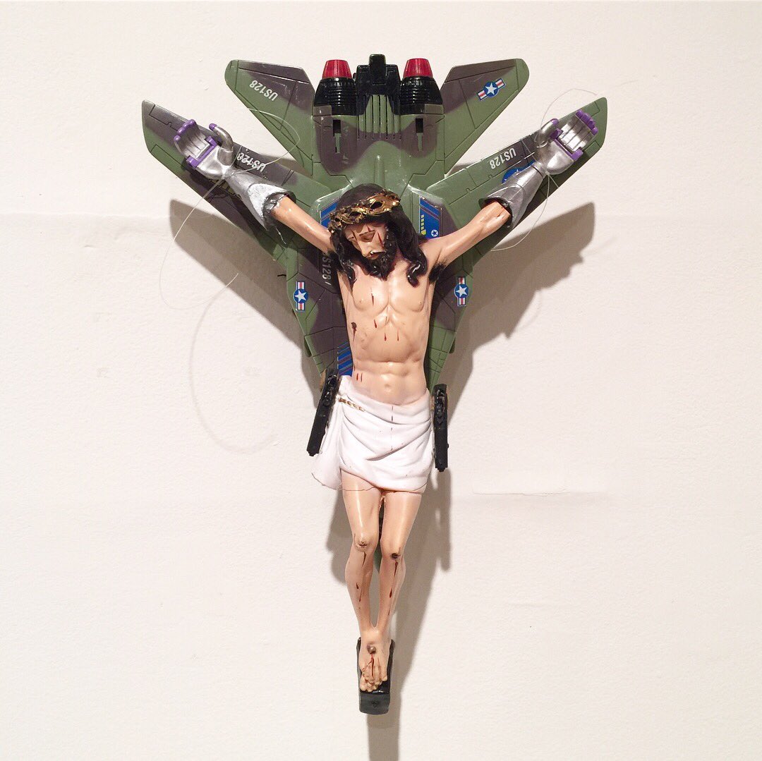 UIMArt's tweet photo. Details from #MarcosRaya's "Mexican Rasquache," (1980-2017). "Rasquachismo" was a significant part of the Chicano Art Movement https://t.co/ZBlJtuUCuy