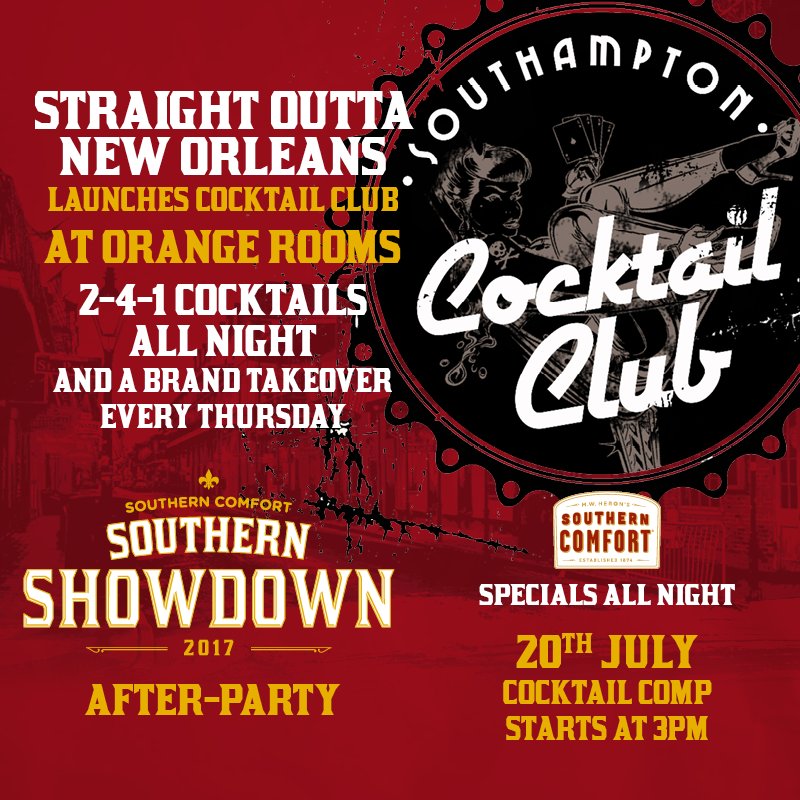 HSLBenjamin's tweet image. Straight Outta New Orleans Cocktail Club &amp;amp; Competition Thursday 20th @orangerooms 241 @southerncomfort cocktails all night #southernshowdown