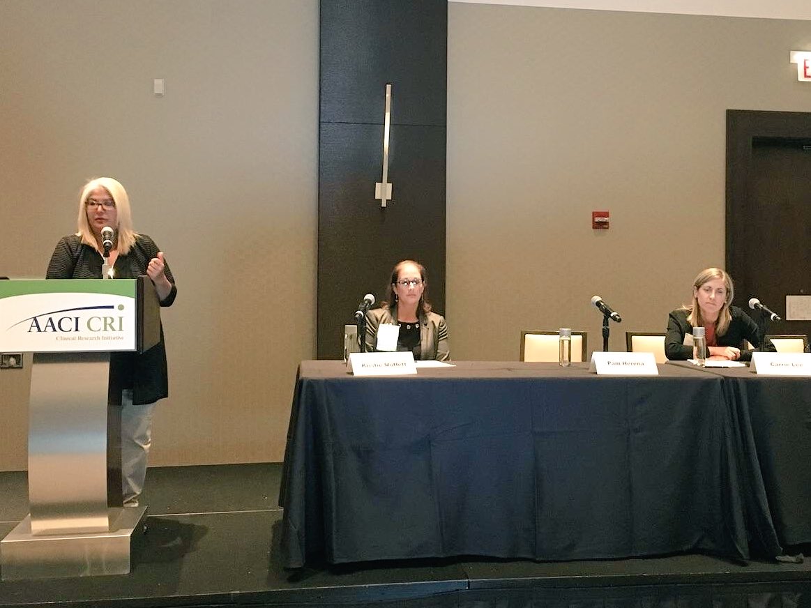 AACI_Cancer's tweet photo. @cityofhope Pam Herena @MoffittNews Kristie Moffett &amp; @UNC_Lineberger Carrie Lee on best practices to retain staff #AACIcri https://t.co/O9a6b82MEj