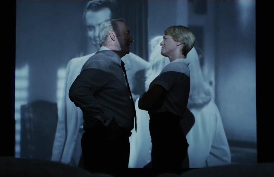 screen_beauty's tweet photo. Great moment! Frank and Claire Underwood do Double Indemnity 🇺🇸 @HouseofCards https://t.co/cyZPKek3Mk