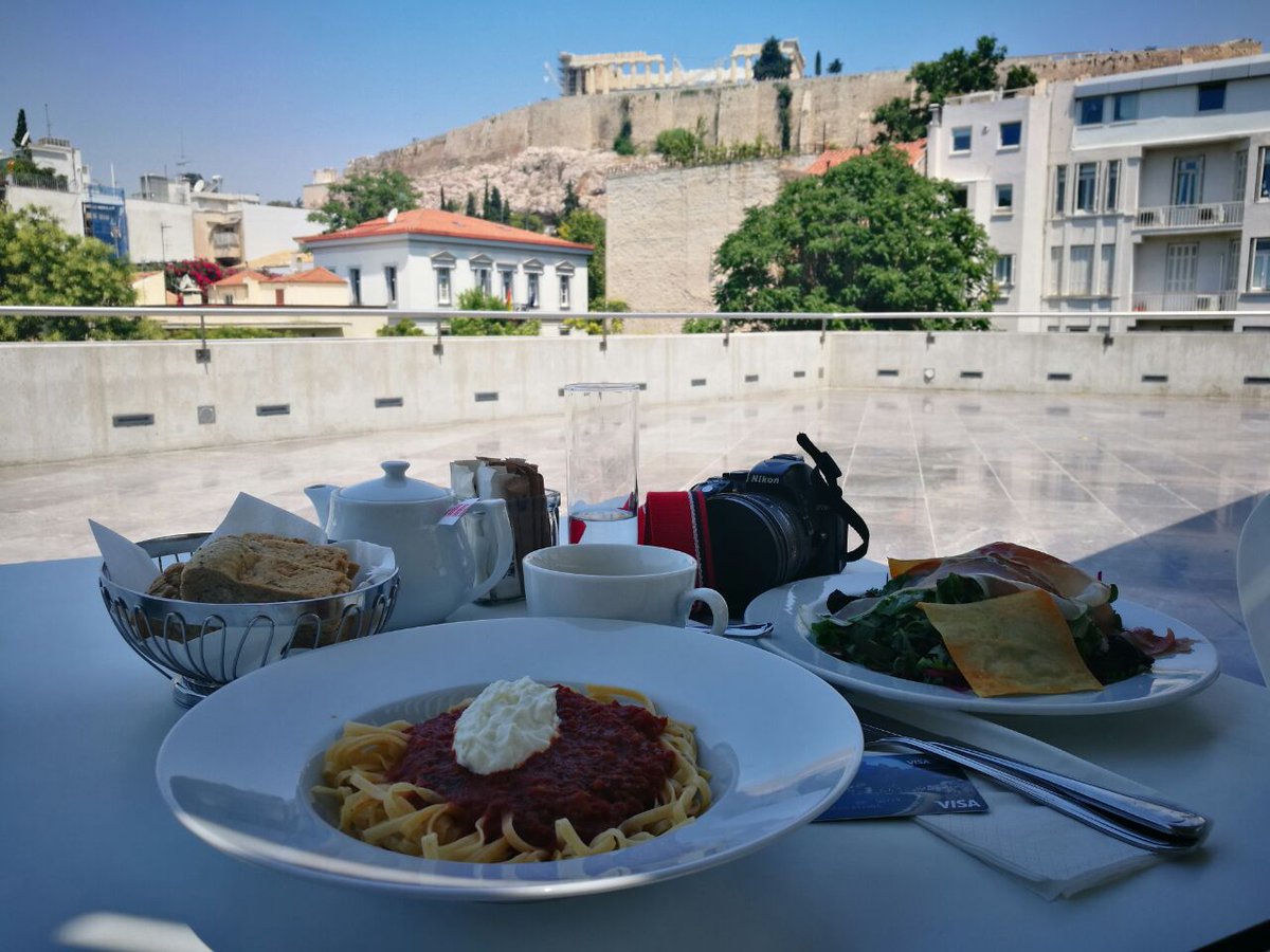 2MonkeysTravel's tweet photo. Lunch @ #Acropolis #Museum #Restaurant with a great view! :) @visa_gr #visa #visagreece #NotATourist #everywhere #everywhereyouwanttobe #ad https://t.co/qsrgf4M5E1