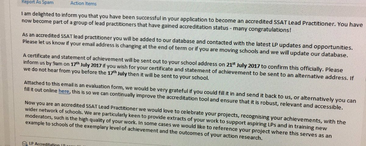 msybibi's tweet photo. Yay! It's official! I'm an accredited @ssat Lead Prac. Thank you @fifimorris for supporting me with my goal!#LeadPchat #dreamandbelieve https://t.co/ajj1vQRUrA