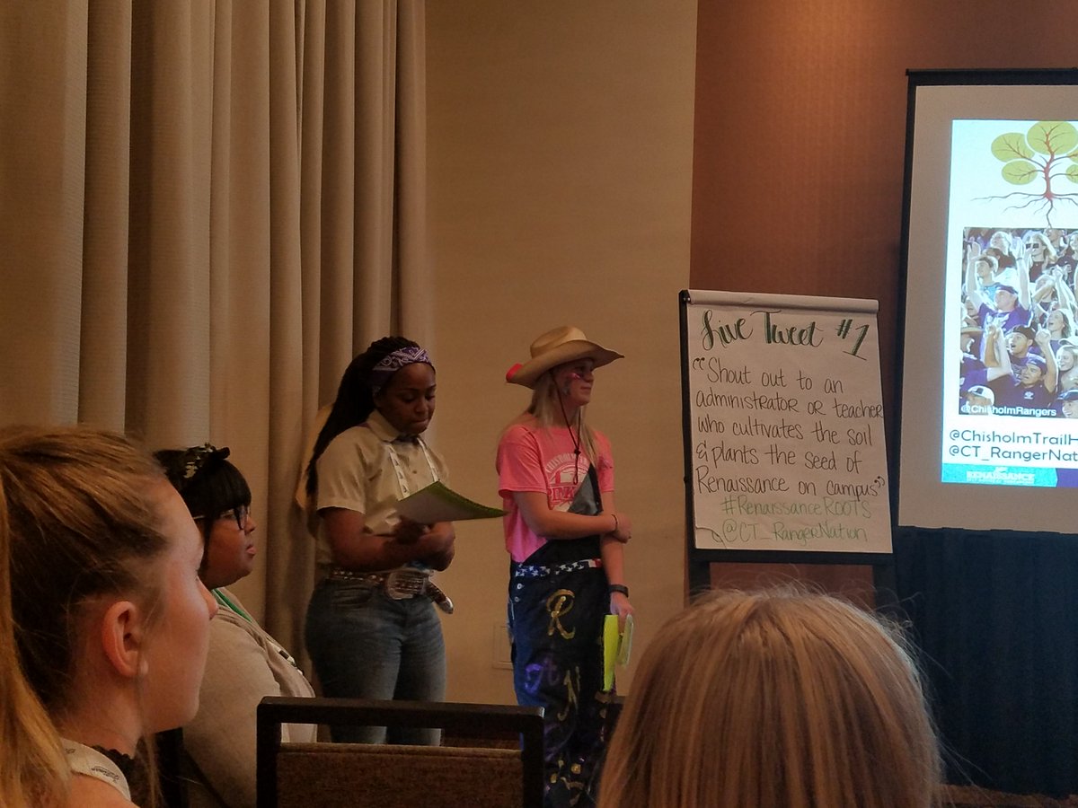 HohmanEWMS's tweet photo. Chisholm Trailer Highschool students presenting at a national conference! #RenaissanceROOTS @CT_RangerNation https://t.co/4UHxAtl2vS