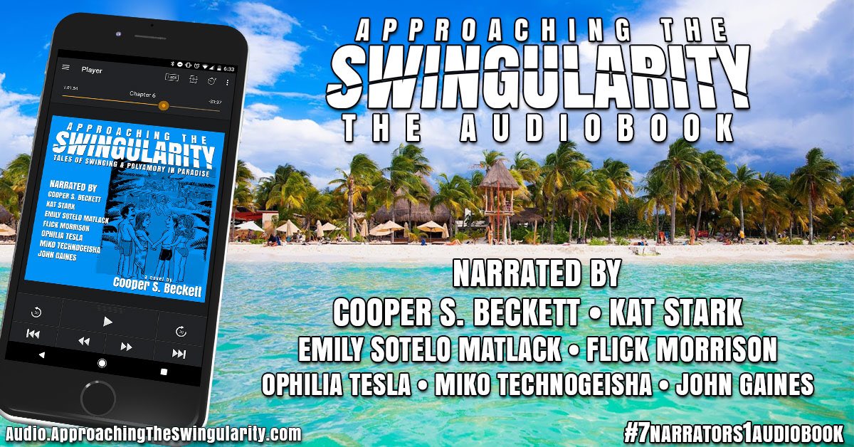 WetcoastKat's tweet photo. So exciting! Full cast of Approaching #TheSwingularity #7narrators1audiobook @CooperSBeckett @seriousFLICK @OphiliaTesla @Technogeisha &more https://t.co/DxHE3Ah7vN