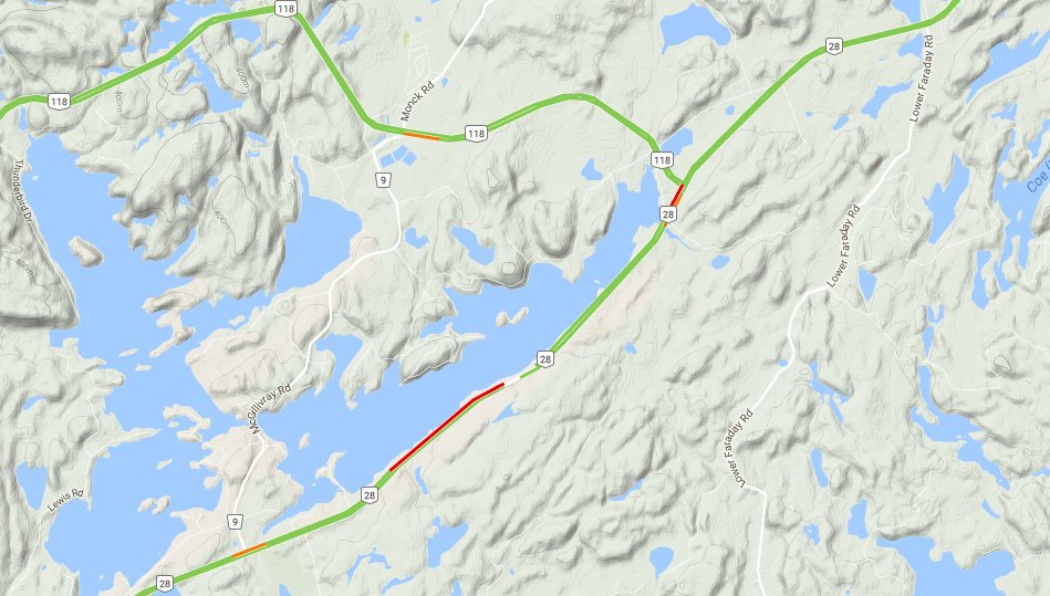 511ONEastern's tweet image. #Paudash: #Hwy28  Both Directions is fully closed between #Hwy118 &amp;amp; Haliburton Rd 9 / McGillivray Rd due to a landslide. #BeaverDamBurst