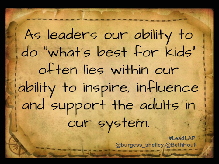 burgessdave's tweet photo. A provocative thought on "What's best for kids." As a leader, it may be empowering/supporting adults https://t.co/CnuW0PGEq4 #LeadLAP #tlap https://t.co/LYgG8pa2LK