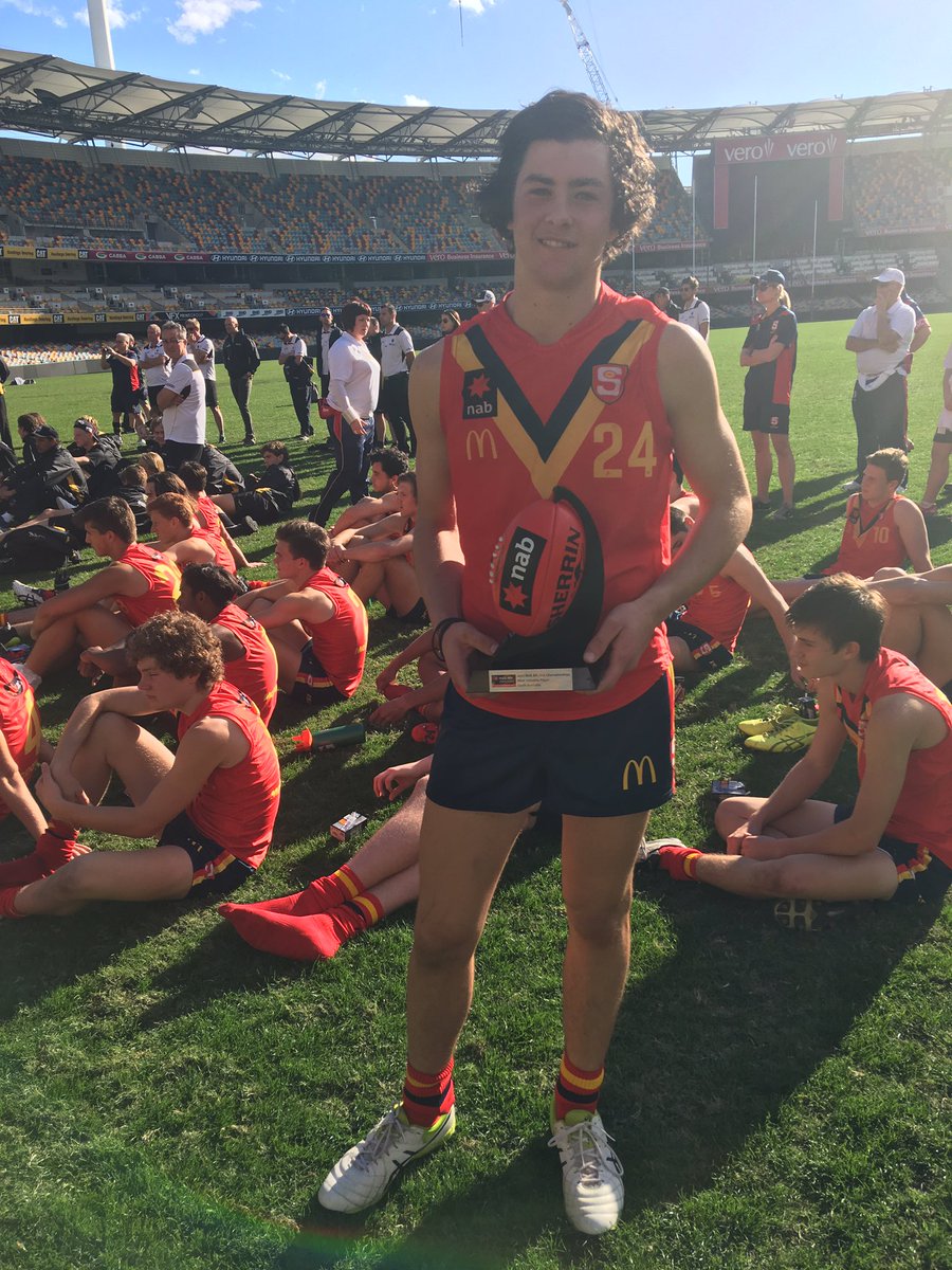 Congratulations to <a href="/NorthAdelaideFC/">North Adelaide FC</a> Karl Finlay, the McDonald's SA U16 team MVP. We finished with a 28pt win v Vic Country today! #SAPride