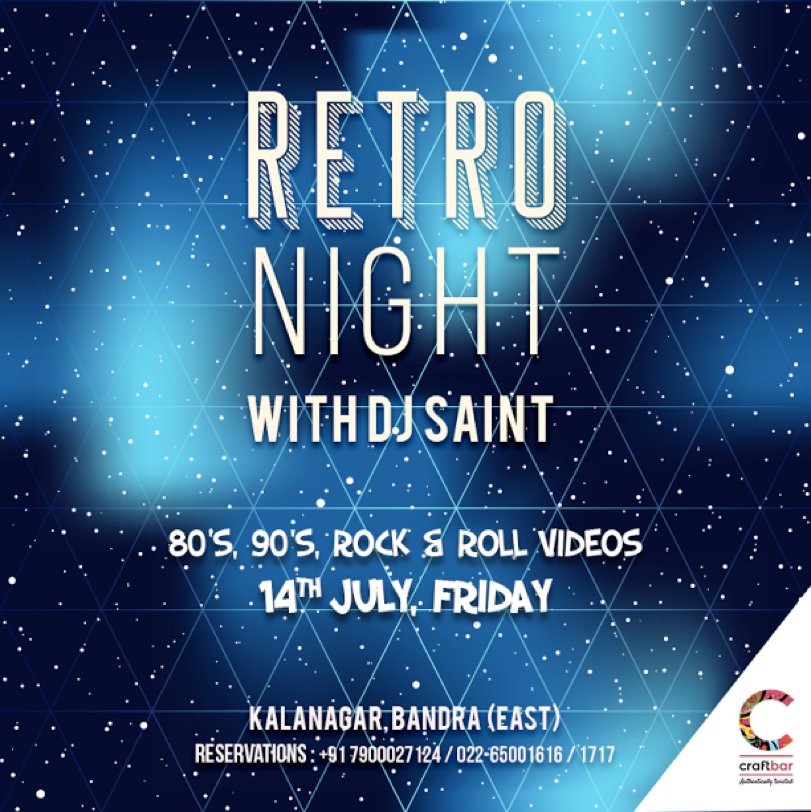 CraftbarBKC's tweet photo. For those who enjoy the classic tunes, take a walk down memory lane with an audio-visual treat to the 80’s and 90’s! #CraftbarBKC https://t.co/vHvzmRkwnm