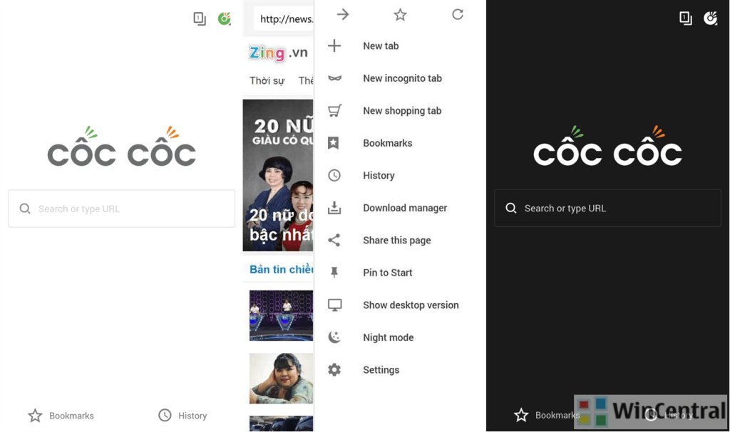Cốc Cốc Browser for Windows 10 mobile updated with new extension feature thewincentral.com/coc-coc-browse…