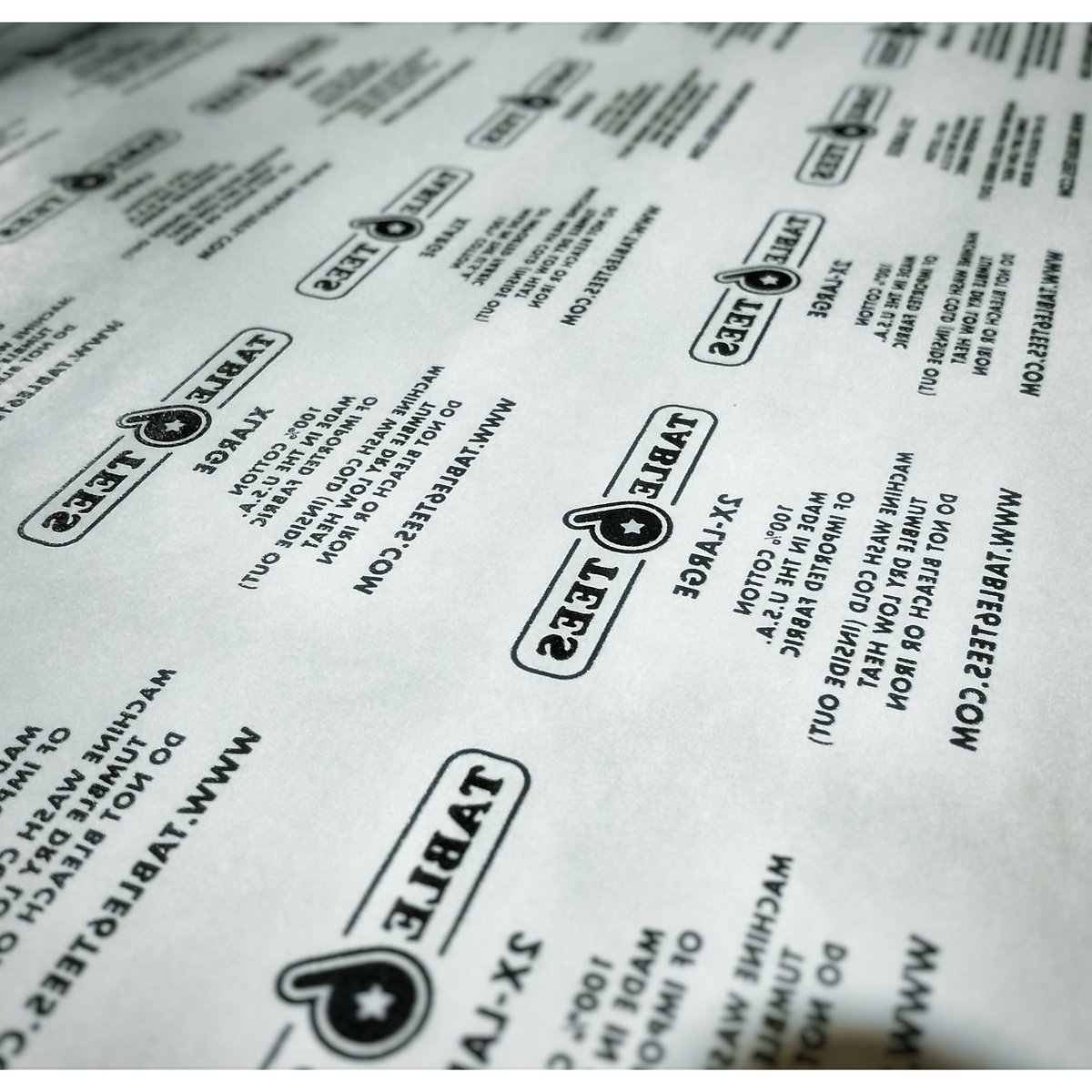 Table6Designs's tweet image. Screen printed heat transfer labels for our custom t-shirts available at table6tees.com #table6tees #tshirts #tagless #printlife