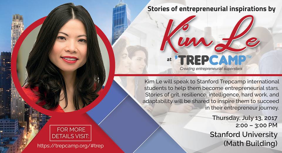 <a href="/a2q2/">A2Q2</a> CEO Kim Le will speak to Stanford @Trepcamp international students to help them become entrepreneurial stars.