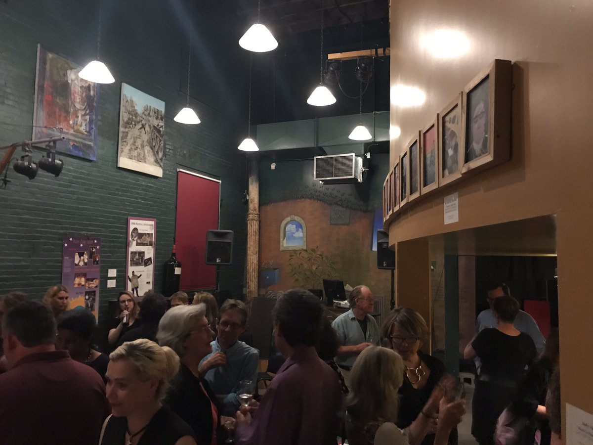 FestAntigonish's tweet photo. Green room is packed post-show! Lots of buzzing and excitement about the #OpeningNight of #FASTHound Show 1 of 14: complete! https://t.co/WXE6fGL72l
