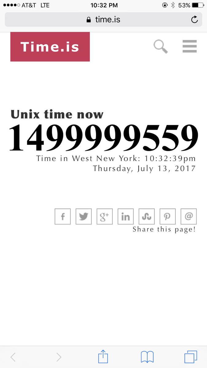 boxxa's tweet image. Pretty cool for the programming geeks. #unixtime #Programming