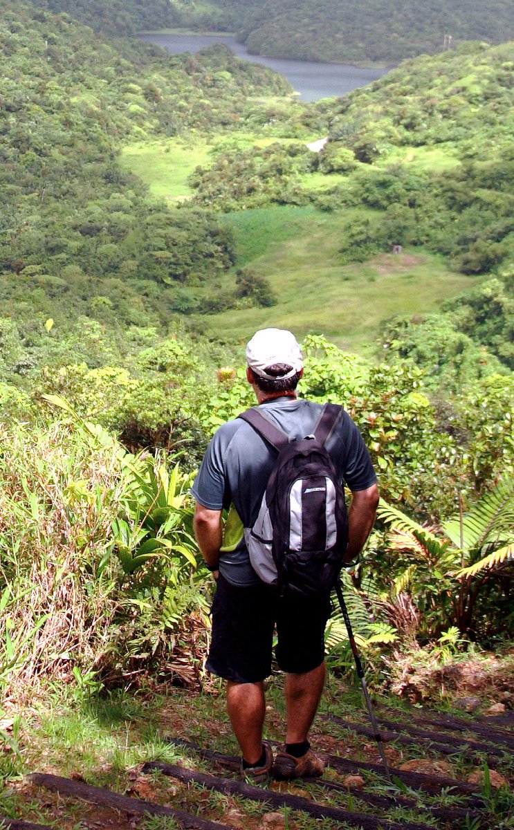 Enjoy a scenic walk along the Boeri Lake Trail, with awesome views across the Morne Trois Pitons National Park #Dominica #travel