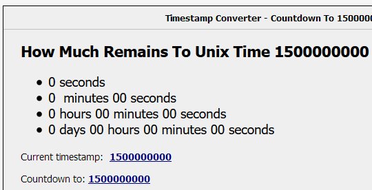 wind_32bit's tweet image. Unix Time 1,500,000,000!
スクショ #UnixTime