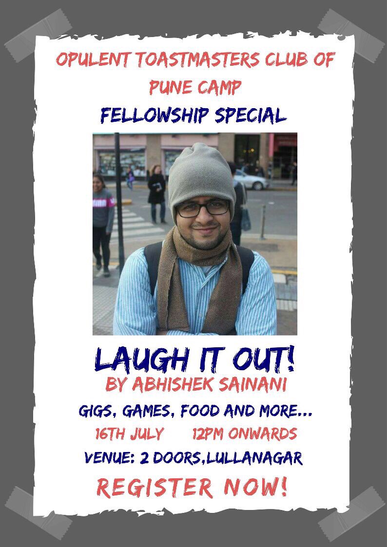 TMCPCamp's tweet image. Gigs, games, food and more, have you registered for this special Toastmasters meeting in Pune?