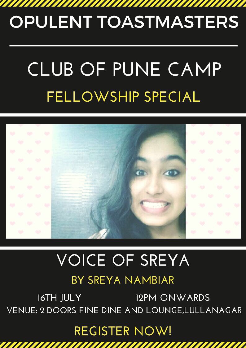 TMCPCamp's tweet image. Gigs, games, food and more, have you registered for this special Toastmasters meeting in Pune?