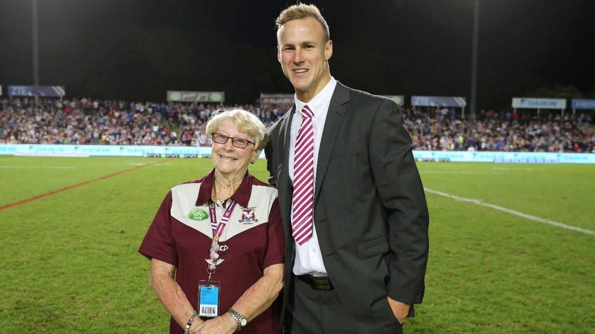 SeaEagles's tweet photo. Best wishes for a speedy recovery in hospital to our beloved Barbara 'Babs' Kable. She was at Manly's first game in 1947. Get well soon. https://t.co/2qA28RHqRT