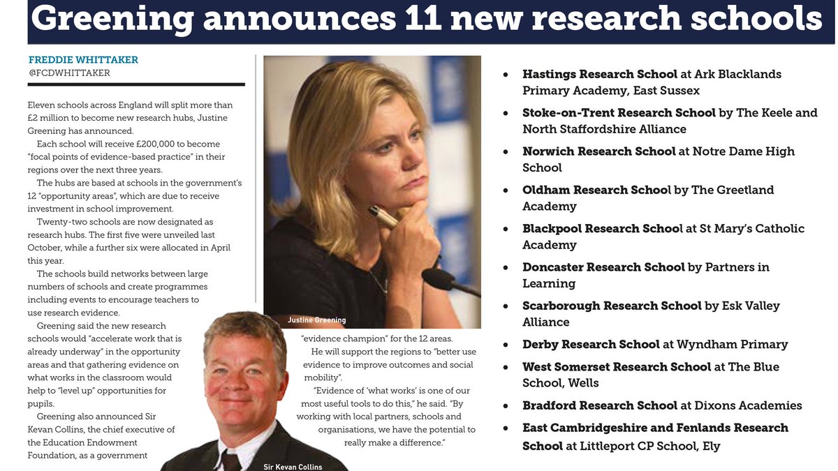 rondelle10_b's tweet image. Greening announces 11 new research schools via @SchoolsWeek 

@johntomsett @HuntingEnglish @MaryMyatt @tombennett71 @5N_Afzal 
#researchEd