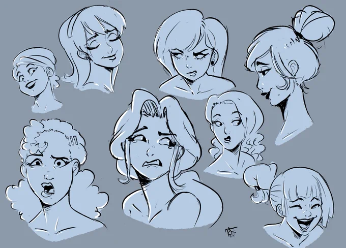 Some facial expression practice. 