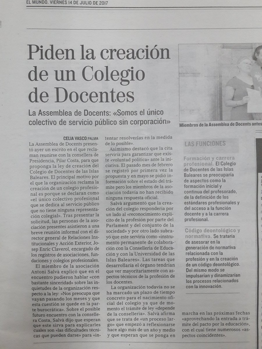 Bon dia <a href="/pilarcosta/">Pilar Costa</a>, un ens com aquest fa molta, molta falta. Cc @iBalears <a href="/F_Armengol/">Francina Armengol</a> <a href="/Assembleadocent/">AssembleadocentsIB</a> <a href="/oliver_miquelf/">Miquel F. Oliver</a>