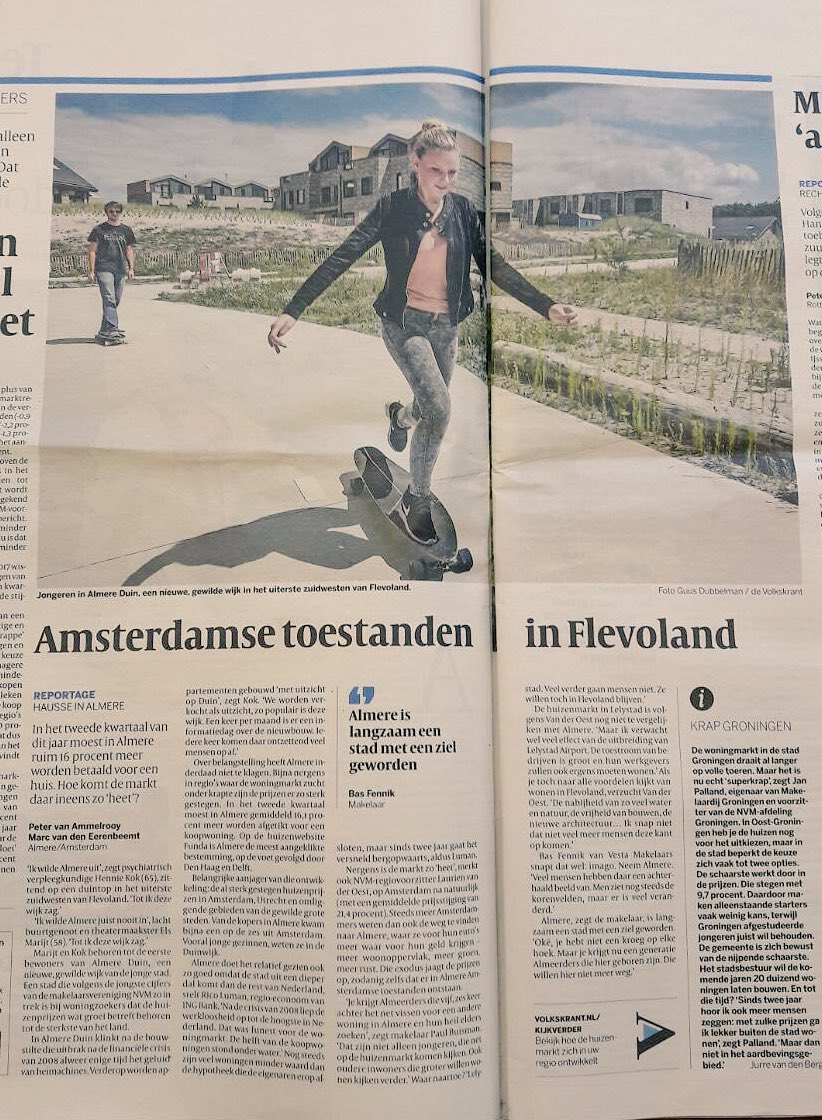 Wat een extra gratis aandacht door de woningmarktontwikkeling: almere verkoopt, hier <a href="/volkskrant/">de Volkskrant</a>