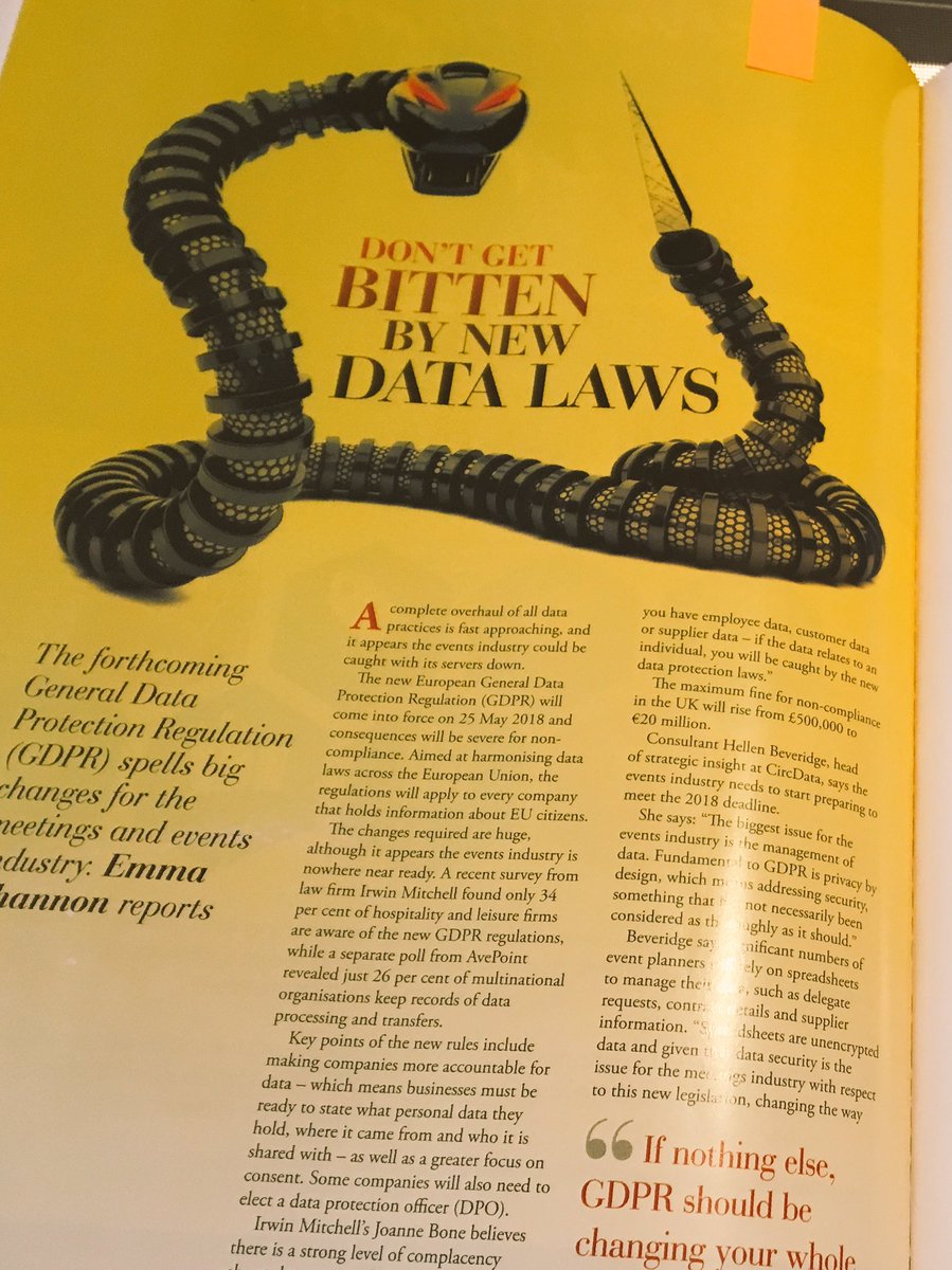 racj25's tweet image. Great to input into this feature with @meetpie on behalf of @drpgroup #DataLaws