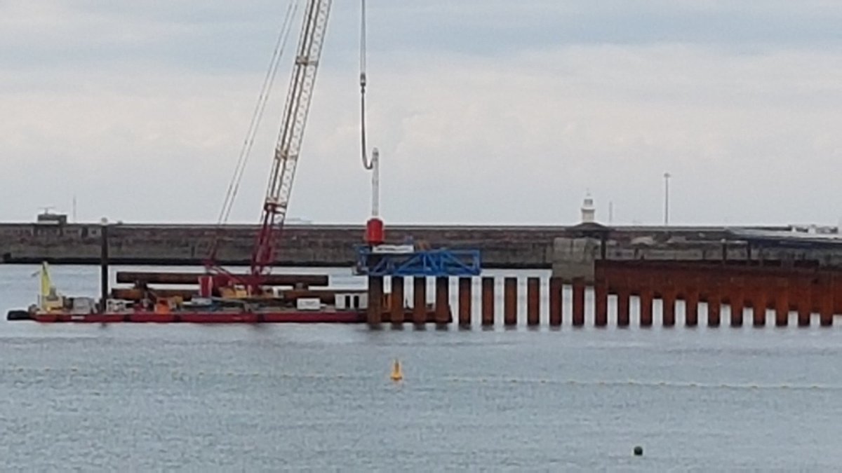 #westerndocksrevival @Port_of_Dover question: sea water corrodes iron. The giant pilings are rusty iron. What will stop them corroding?