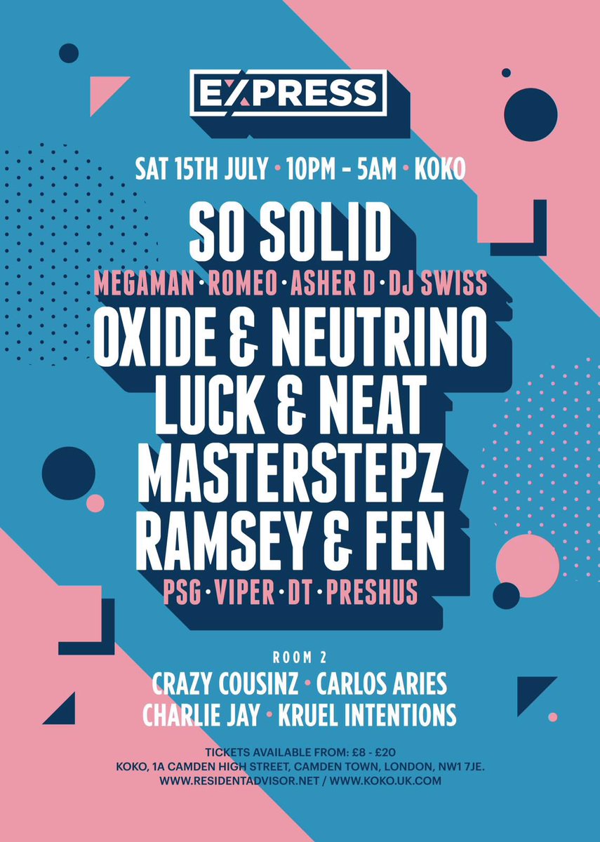 EXPRESS TOMORROW NIGHT😱😱😱got you tickets??? 
Last few FINAL RELEASE on sale NOW
#ifyouknowyouknow 🎉EXPRESS🎉
Bit.ly/ExpressJuly15th