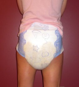 4. 1. #diapermess. i was a bad girl again so I will have my diaper on for t...