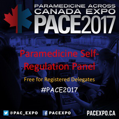 Paramedicine Self-Regulation Panel sponsored by @ParamedicAB @SCoParamedics @PANB_Paramedic #PACE2017 eventmobi.com/pacexpo/agenda…
