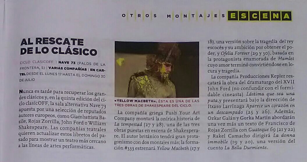 El próximo lunes arranca la V Edición de #clasicOff Te lo cuentan hoy en @LunaMetropoli ¿Nos acompañas? #teatro #clásicosrenovados #Madrid
