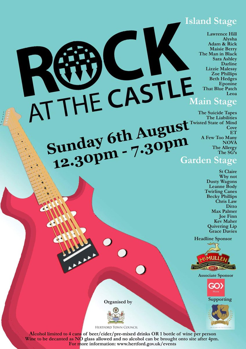 We are playing @RockattheCastle in a few weeks. Main stage 5.30pm!! Come on down for a great afternoon and cause.