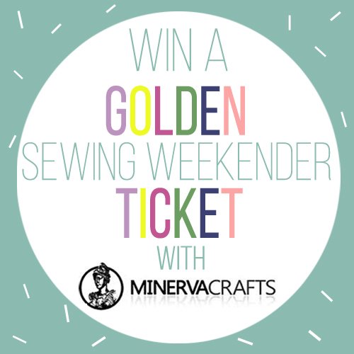 WIN: a ticket &amp; accommodation to the Sewing Weekender with <a href="/MinervaFabrics/">minerva.com</a> #retweet to win! Doesn't include travel must be free 5/6th Aug